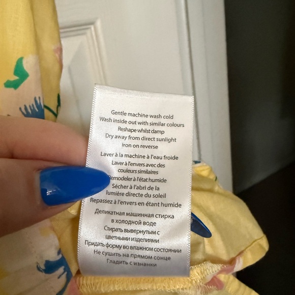 MODCLOTH X EMILY AND FIN SPIED
DELIGHT YELLOW FLORAL BLOUSE NWOT - Picture 6 of 6